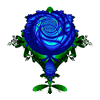 fractal blue rose