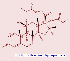 beclomethasone dipropionate molecule